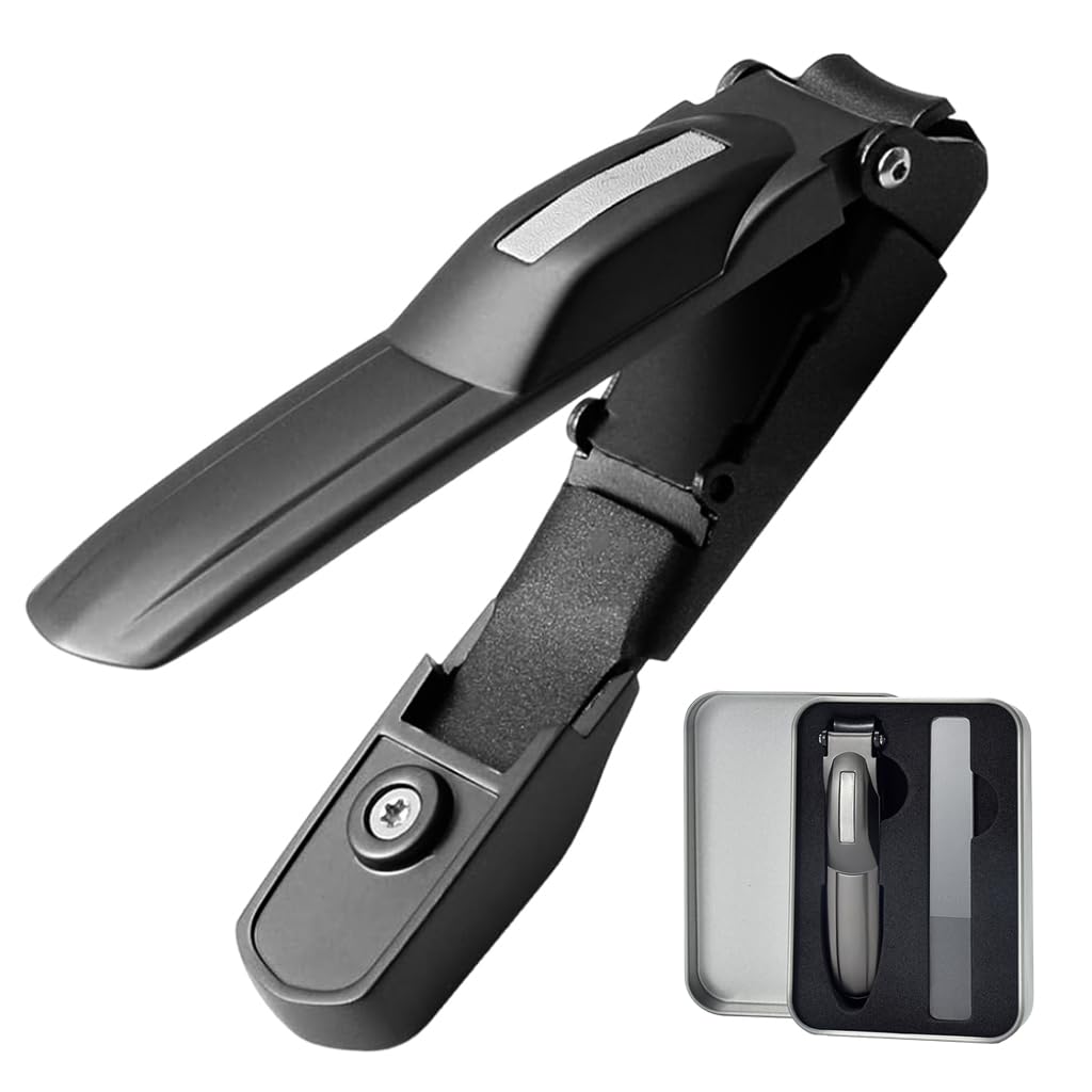 MAYCREATE Nail Cutter Set of 2Pcs Nail Clipper with Nail File Stainless Steel Nail Cutter Splash-proof Thick Nail Clipper Fashion Travel Nail Cutter Nail File with Storage Case MAYCREATE Nail Cutter Set of 2Pcs Nail Clipper with Nail File Stainless Steel Nail Cutter Splash-proof Thick Nail Clipper Fashion Travel Nail Cutter Nail File with Storage Case